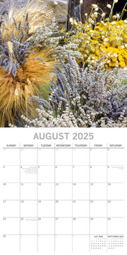 Dried Flowers - 2025 Square Wall Calendar Floral 16 Months Premium Planner Gift V474-690105