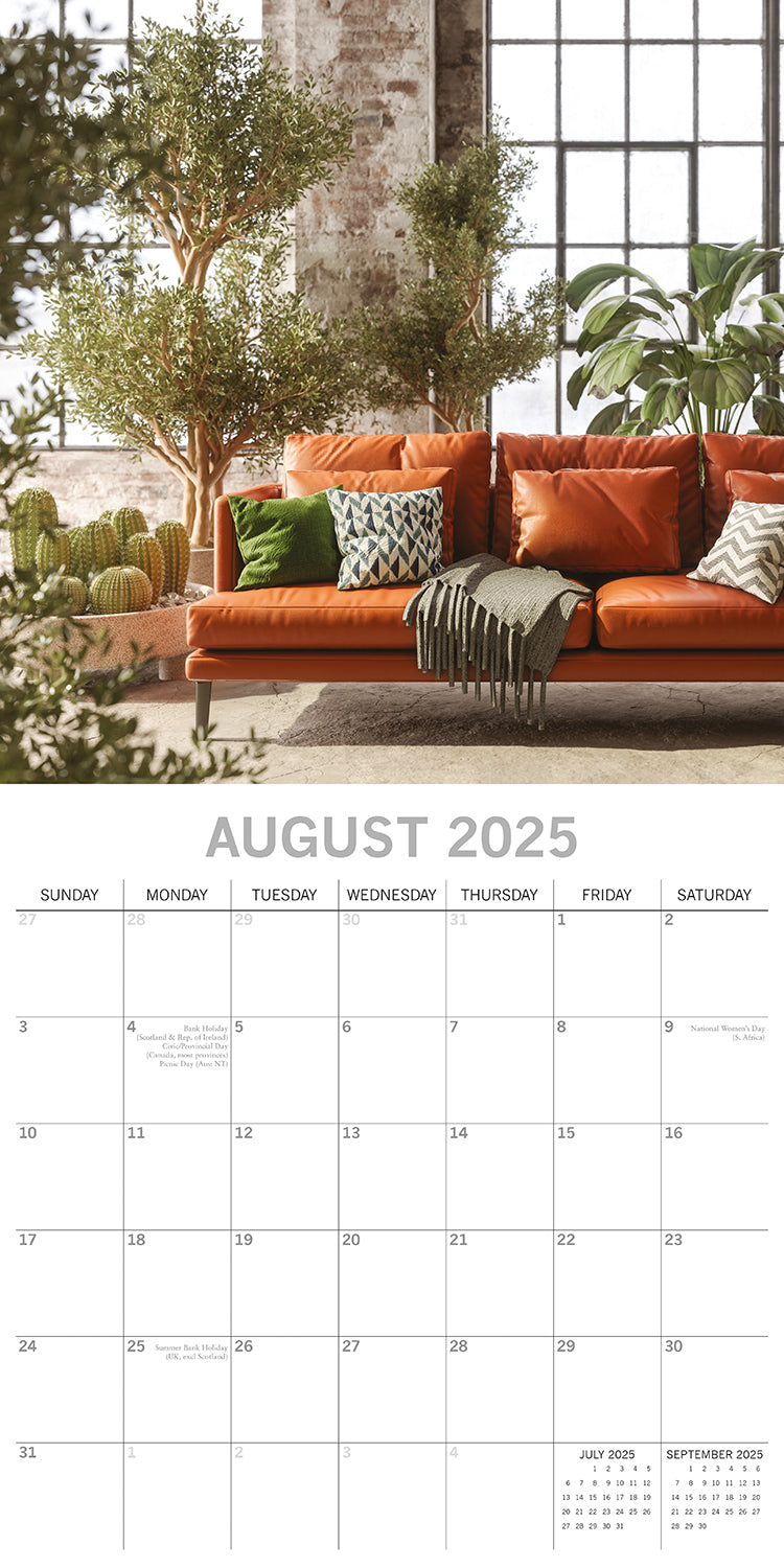 House Plants - 2025 Square Wall Calendar Floral 16 Months Premium Planner Gift V474-690108