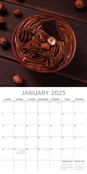 Chocolate 2025 Square Wall Calendar Food 16-Month Christmas Premium Planner Gift V474-690150