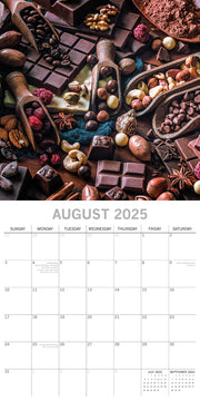 Chocolate 2025 Square Wall Calendar Food 16-Month Christmas Premium Planner Gift V474-690150