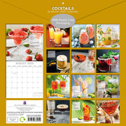 Cocktails 2025 Square Wall Calendar Food 16-Month Christmas Premium Planner Gift V474-690151