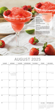 Cocktails 2025 Square Wall Calendar Food 16-Month Christmas Premium Planner Gift V474-690151