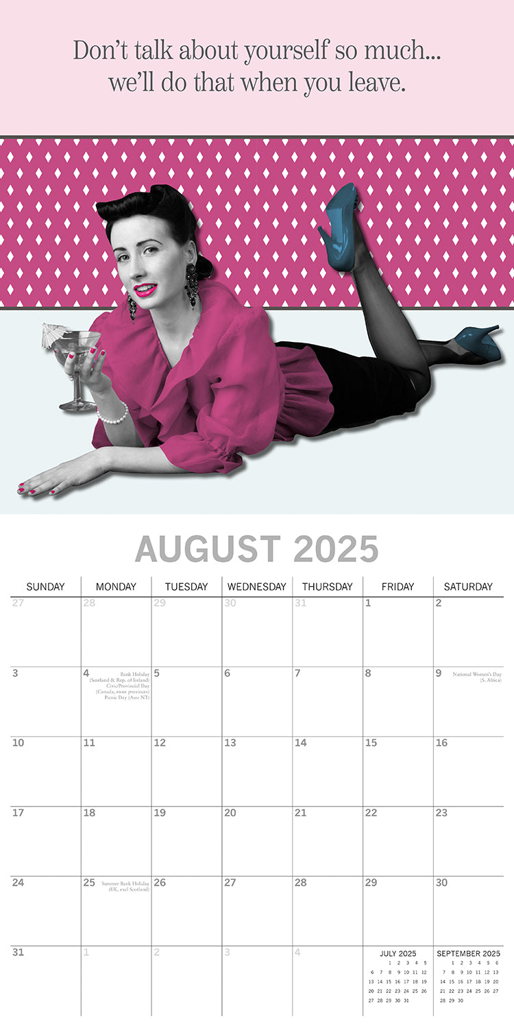 Bitchy Talk - 2025 Square Wall Calendar 16 Months Premium Planner New Year Gift V474-690263