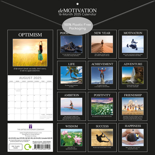 Demotivation - 2025 Square Wall Calendar 16 Months Premium Planner New Year Gift V474-690266