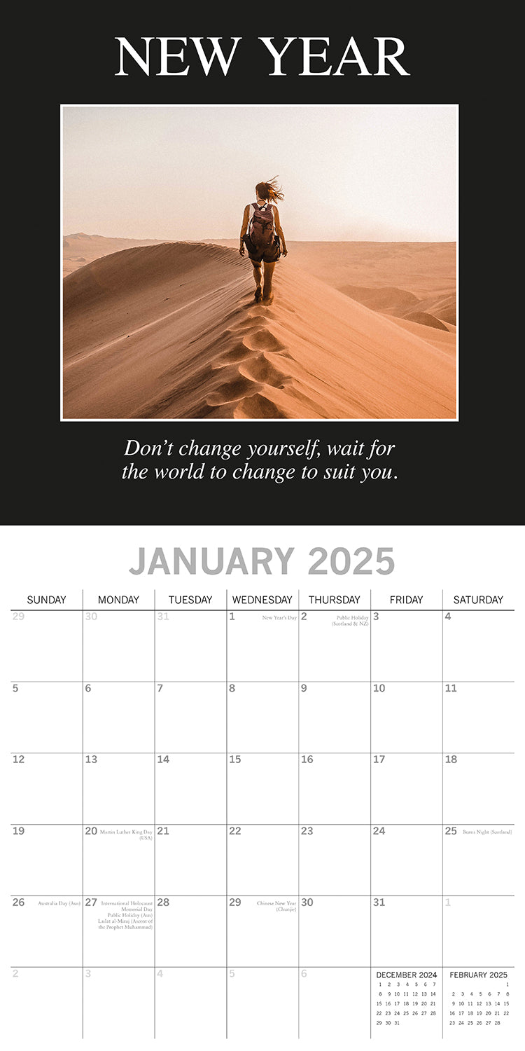 Demotivation - 2025 Square Wall Calendar 16 Months Premium Planner New Year Gift V474-690266