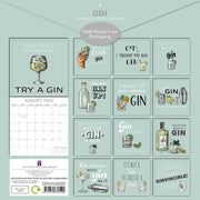 Gin - 2025 Square Wall Calendar 16-Month Premium Planner Christmas New Year Gift V474-690267