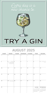 Gin - 2025 Square Wall Calendar 16-Month Premium Planner Christmas New Year Gift V474-690267