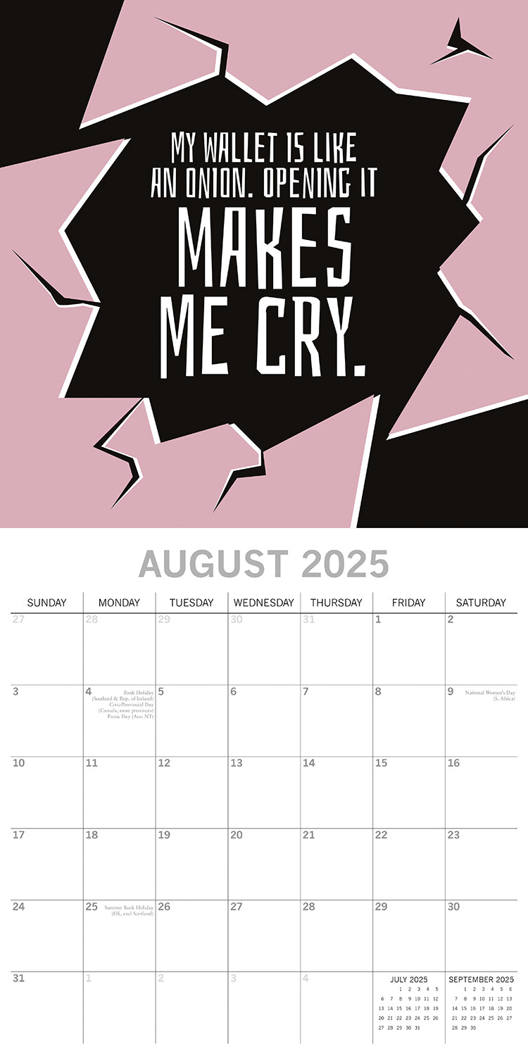 Life The Struggle is Real 2025 Square Wall Calendar 16 Months Planner New Gift V474-690268
