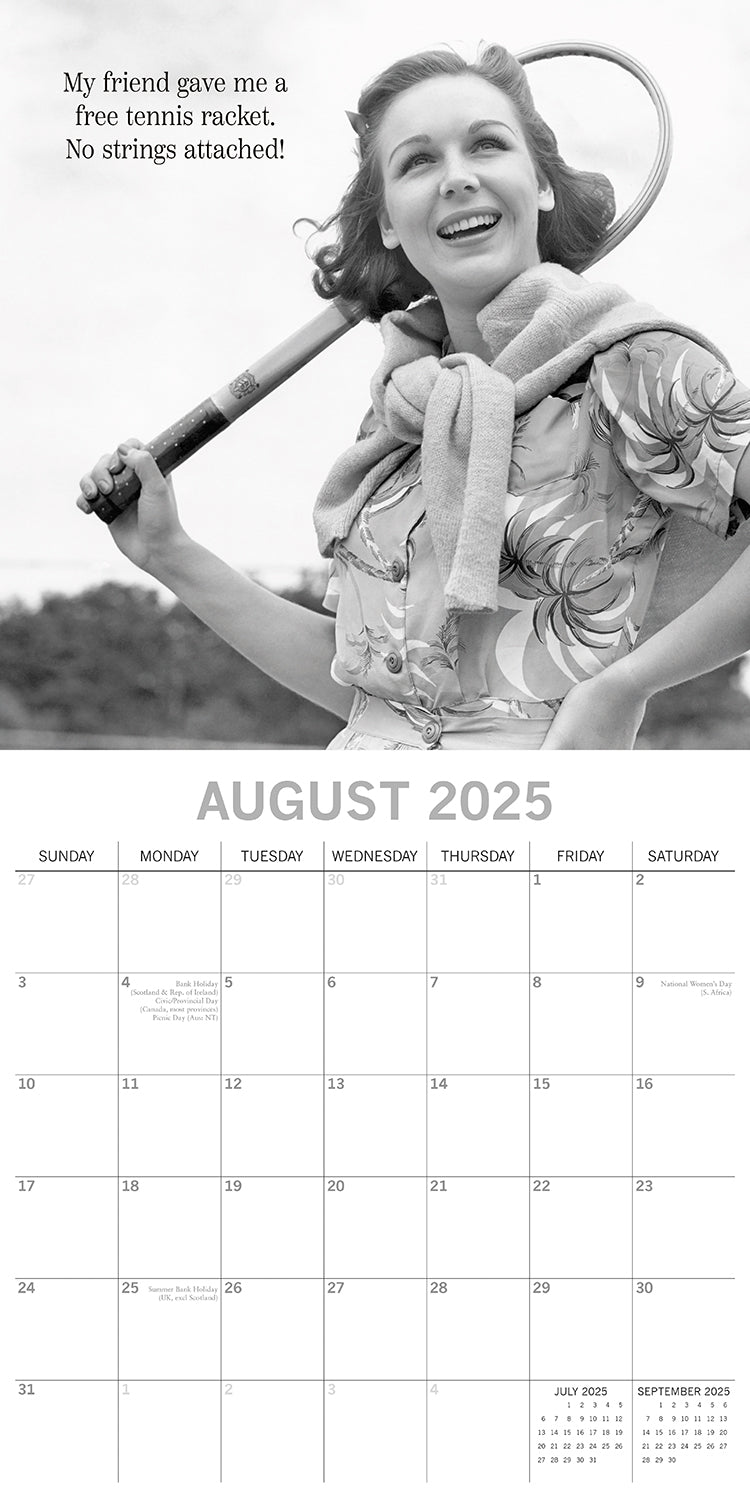 Witty One Liners - 2025 Square Wall Calendar 16 Months Premium Planner New Year V474-690273