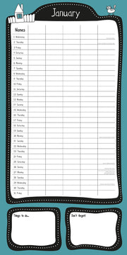 Home Organiser 2025 Square Wall Calendar 16 Months Premium New Year Planner Gift V474-690341