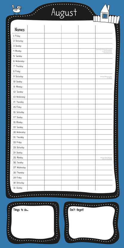 Home Organiser 2025 Square Wall Calendar 16 Months Premium New Year Planner Gift V474-690341