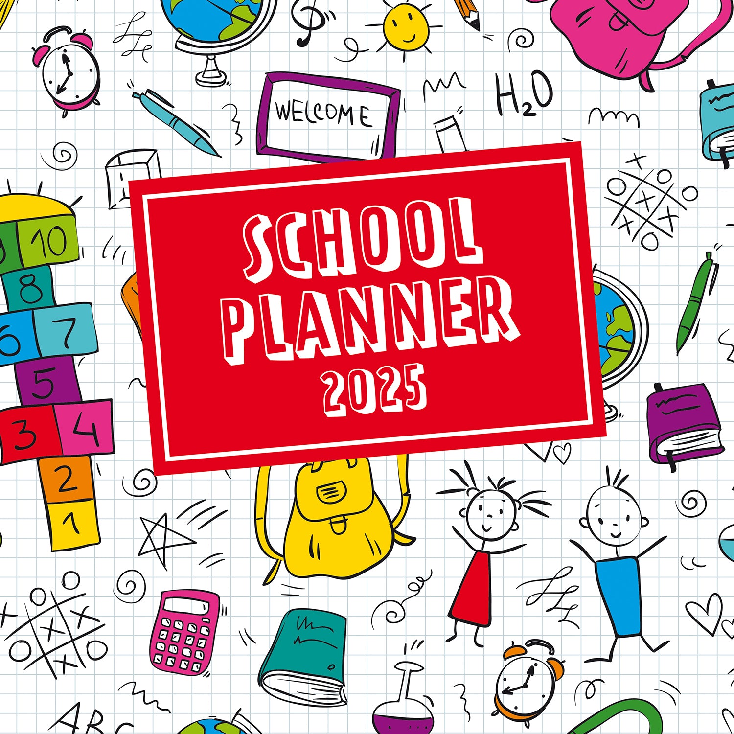 School Planner 2025 Square Wall Calendar 16Month Premium New Year Organiser Gift V474-690346