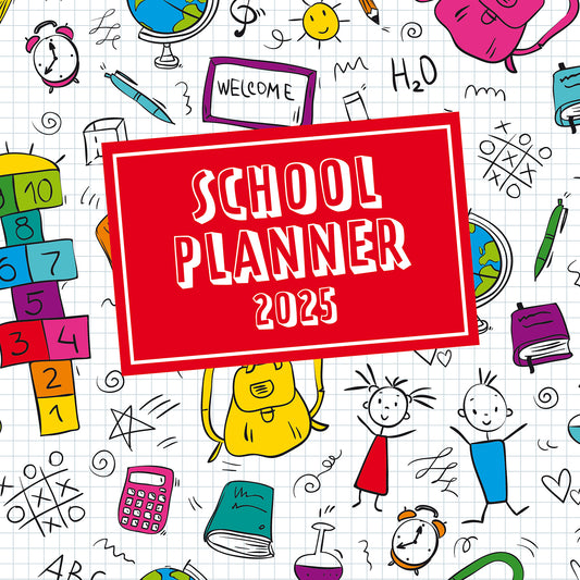 School Planner 2025 Square Wall Calendar 16Month Premium New Year Organiser Gift V474-690346