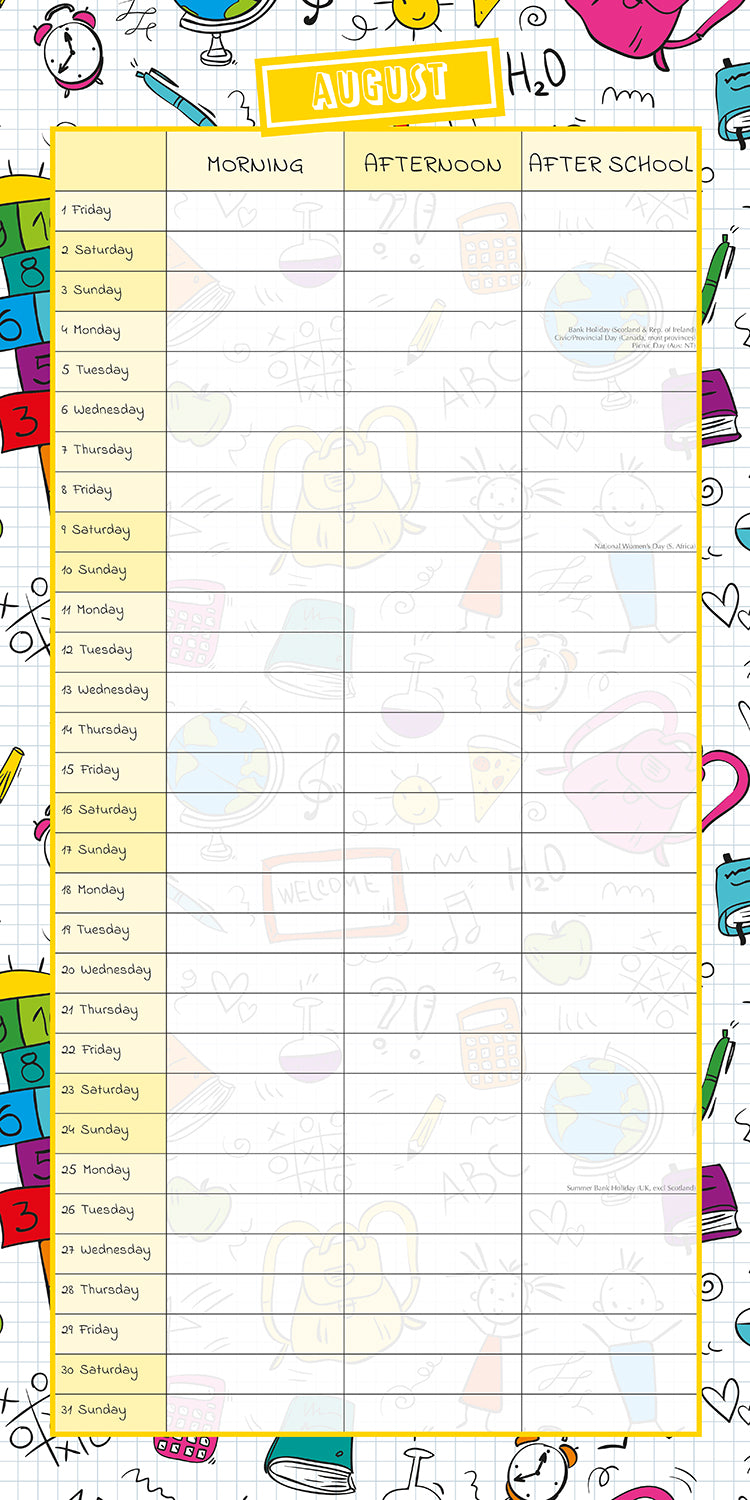 School Planner 2025 Square Wall Calendar 16Month Premium New Year Organiser Gift V474-690346