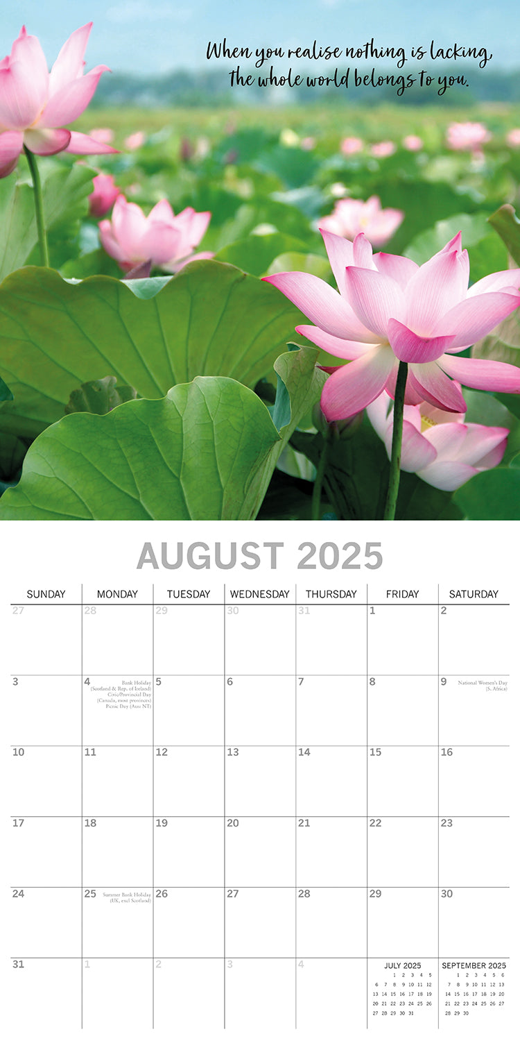 Zen - 2025 Square Wall Calendar 16-Month Christmas New Year Premium Planner Gift V474-690635