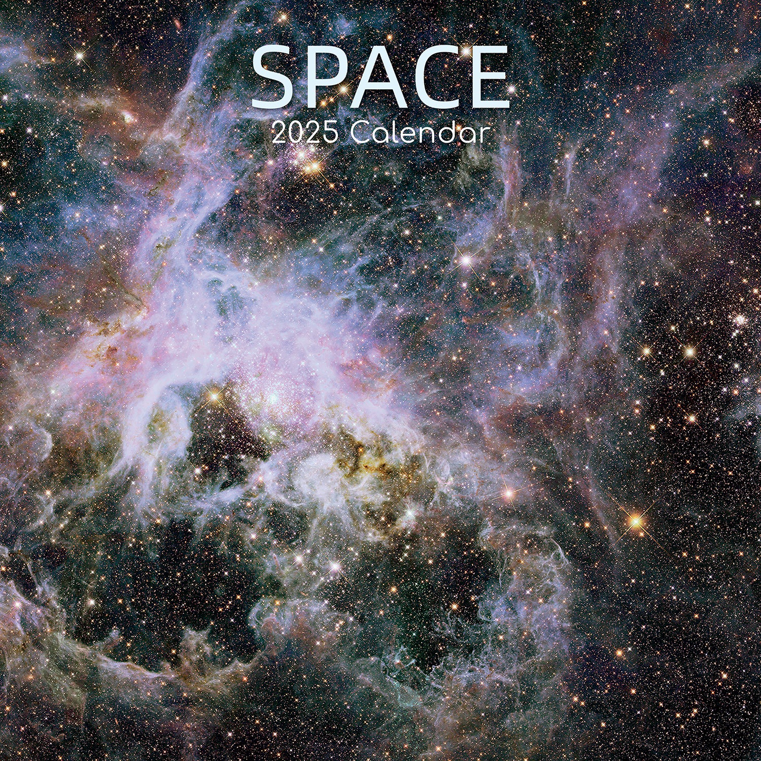 Space 2025 Square Wall Calendar 16-Month Christmas New Year Premium Planner Gift V474-690639