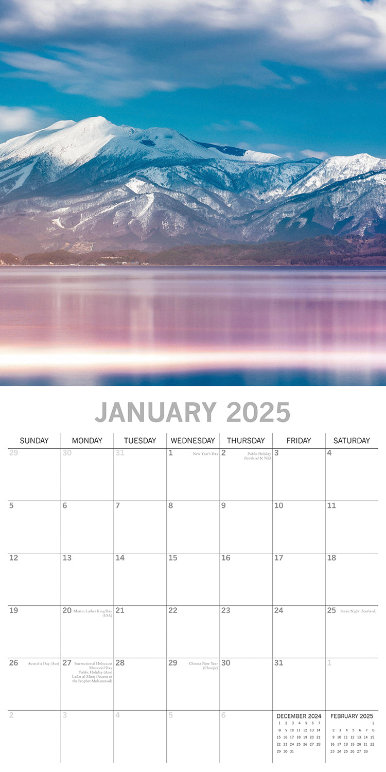 Japan 2025 Square Wall Calendar 16-Month Christmas New Year Premium Planner Gift V474-690641