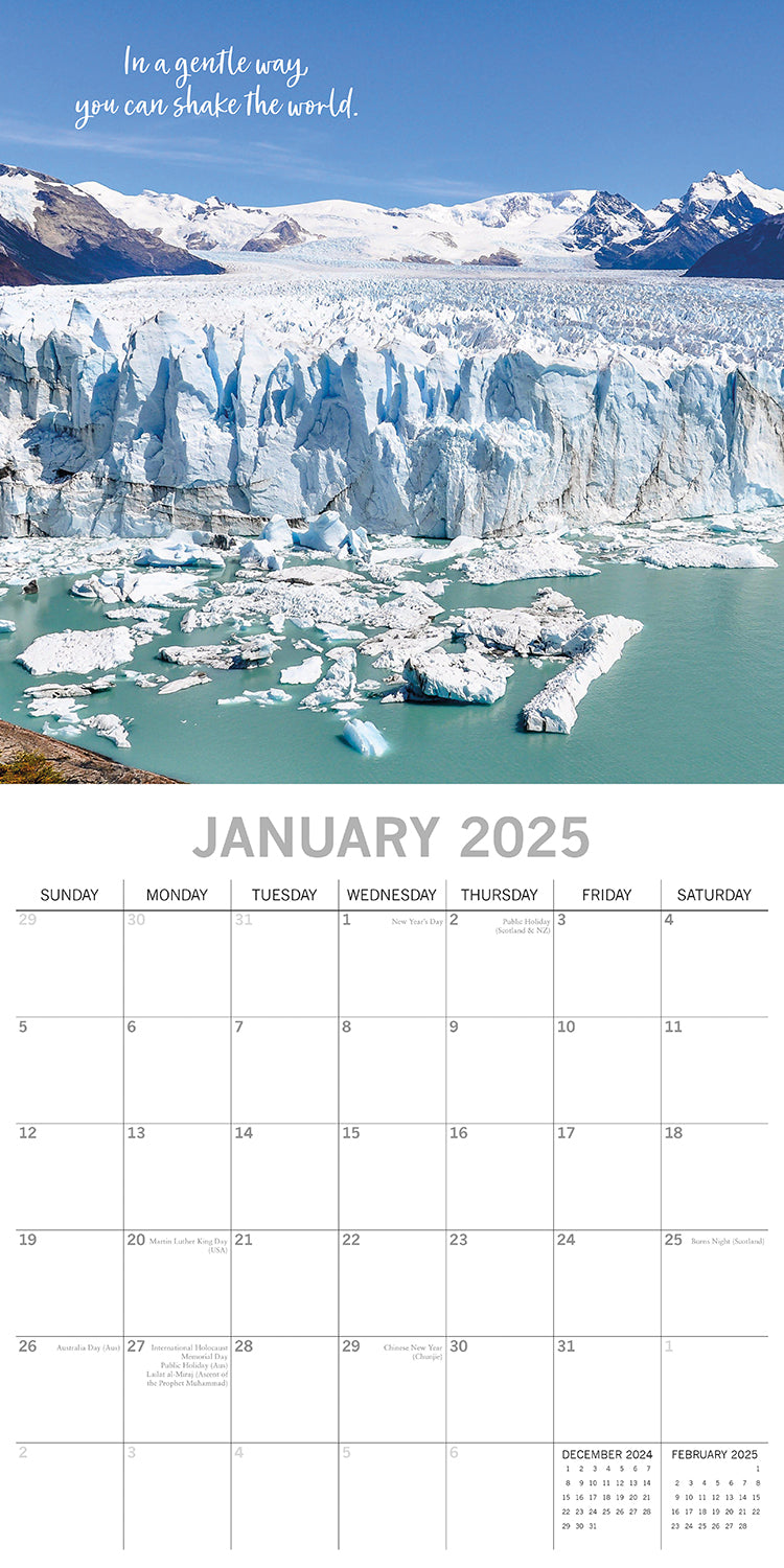 Inspiration - 2025 Square Wall Calendar 16 Months New Year Premium Planner Gift V474-690663