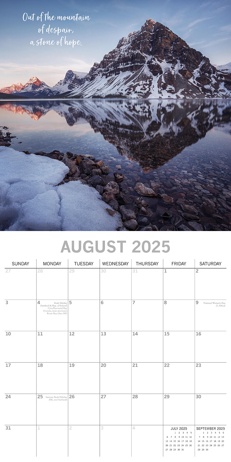 Inspiration - 2025 Square Wall Calendar 16 Months New Year Premium Planner Gift V474-690663
