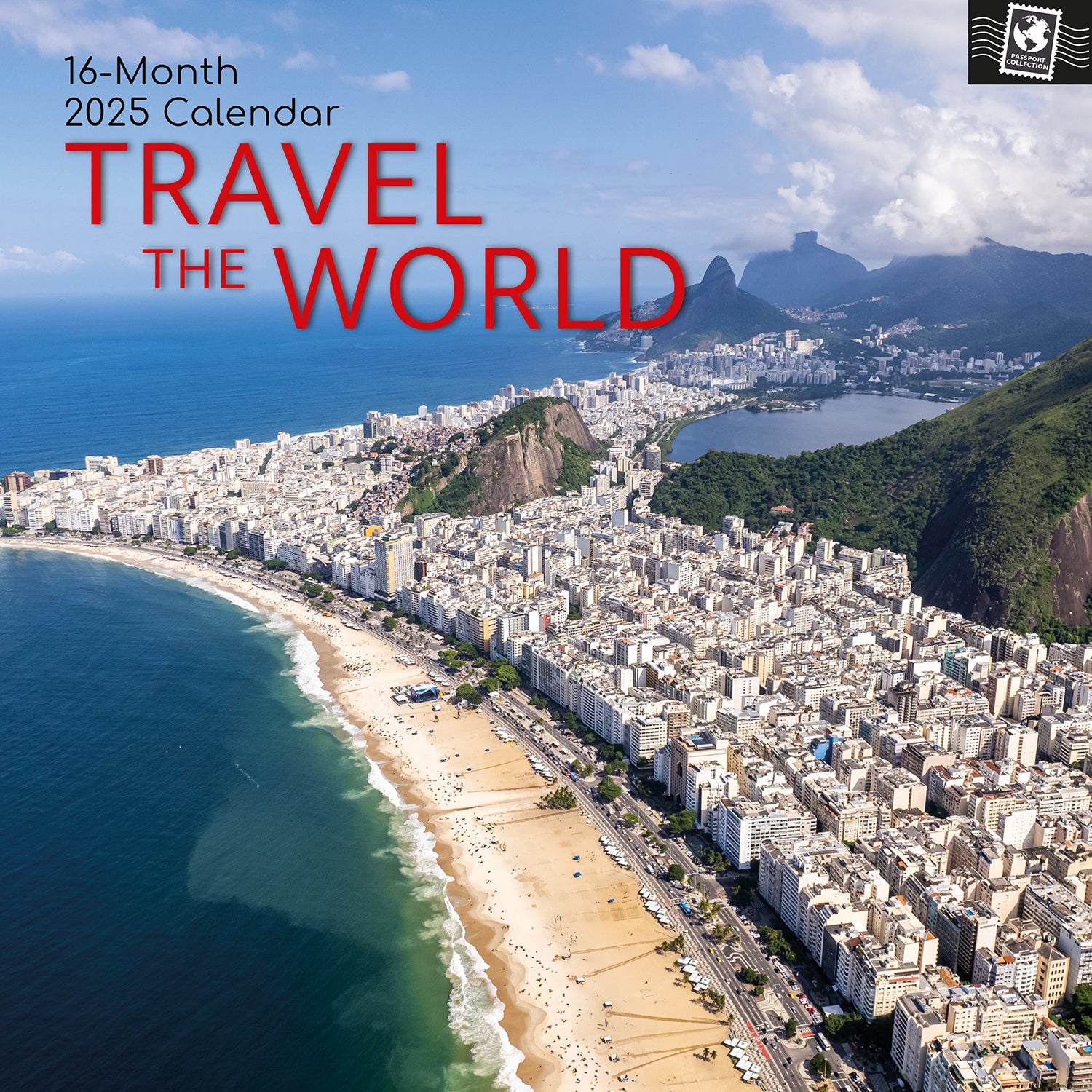 Travel the World 2025 Square Wall Calendar 16 Months New Year Xmas Planner Gift V474-690677