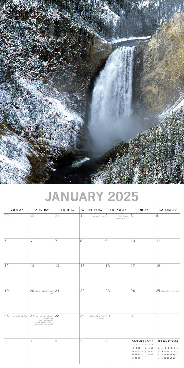 National Parks USA - 2025 Square Wall Calendar 16 Months New Year Planner Gift V474-690679