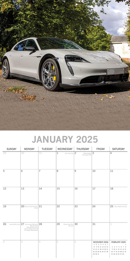 Porsche - 2025 Square Wall Calendar 16 Months Christmas New Year Planner Gift V474-690798