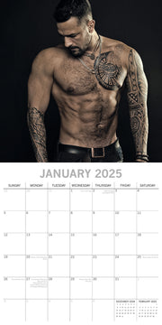 Hot Shirtless Men 2025 Square Wall Calendar 16 Months Xmas New Year Planner Gift V474-690822