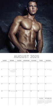 Hot Shirtless Men 2025 Square Wall Calendar 16 Months Xmas New Year Planner Gift V474-690822