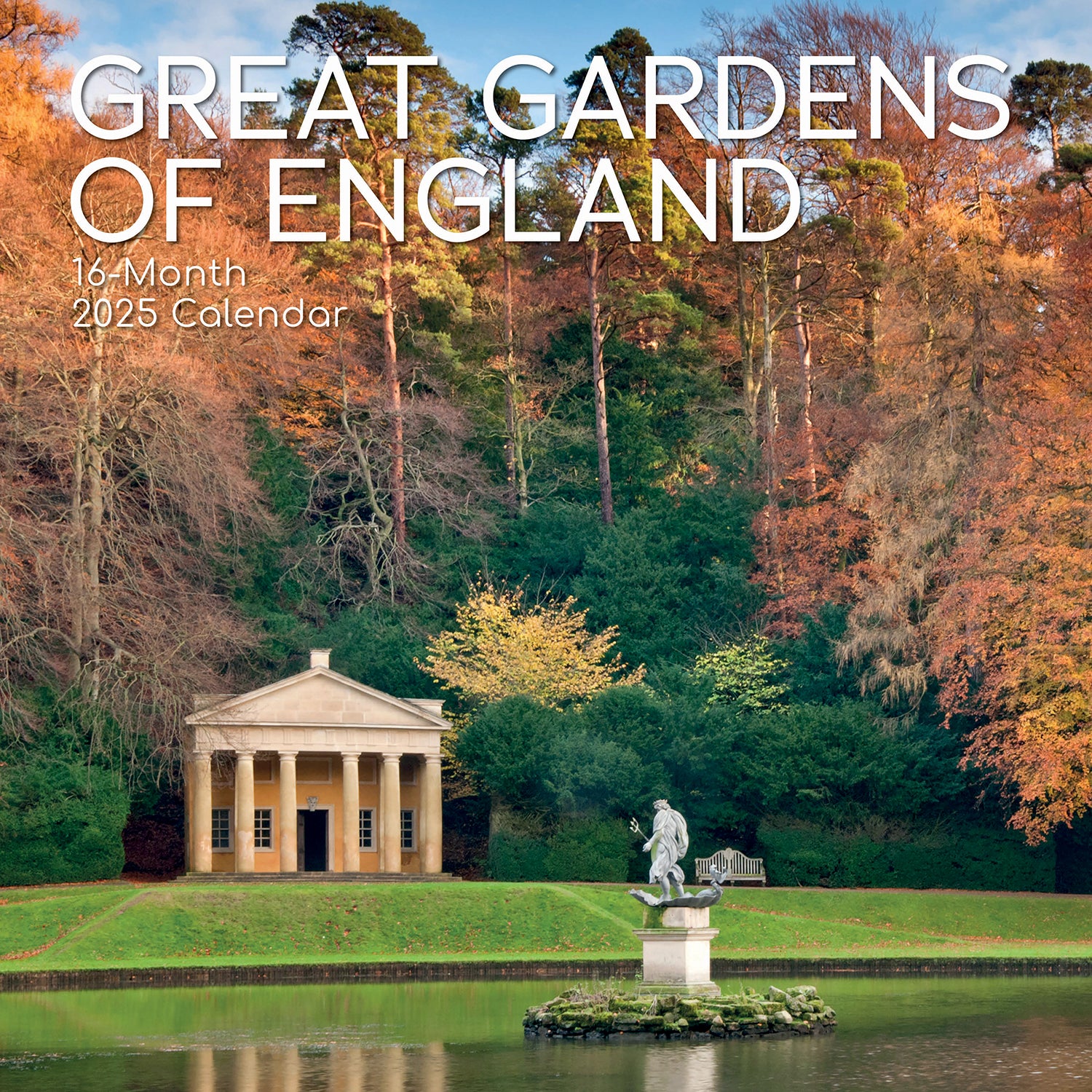 Great Gardens of England 2025 Square Wall Calendar 16Month New Year Planner Gift V474-690824
