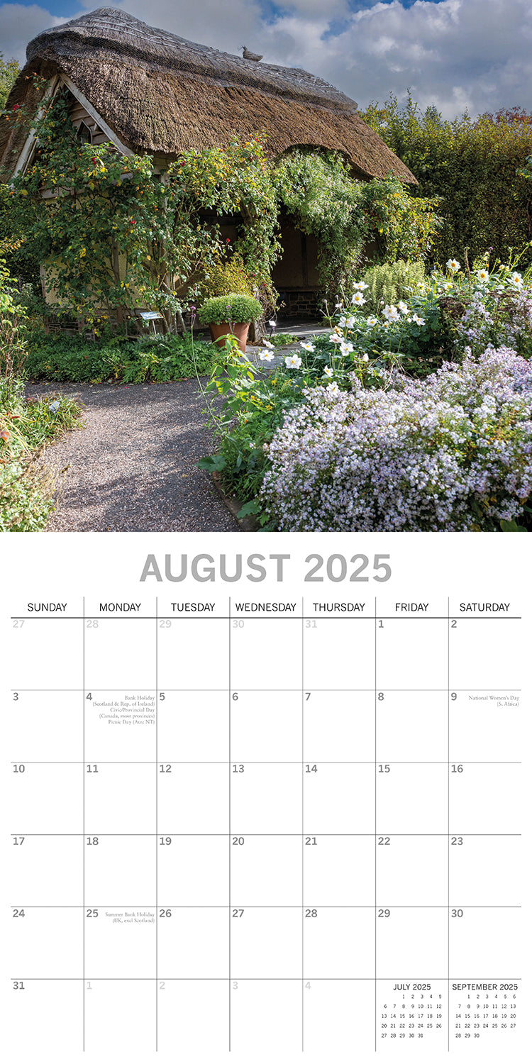 Great Gardens of England 2025 Square Wall Calendar 16Month New Year Planner Gift V474-690824