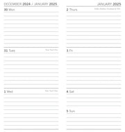 Cotton Grass - 2025 Flexi Pocket Diary Premium Planner Christmas New Year Gift V474-692366