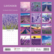 Lavender - 2025 Square Wall Calendar Floral 16 Months Premium New Year Planner V474-695203