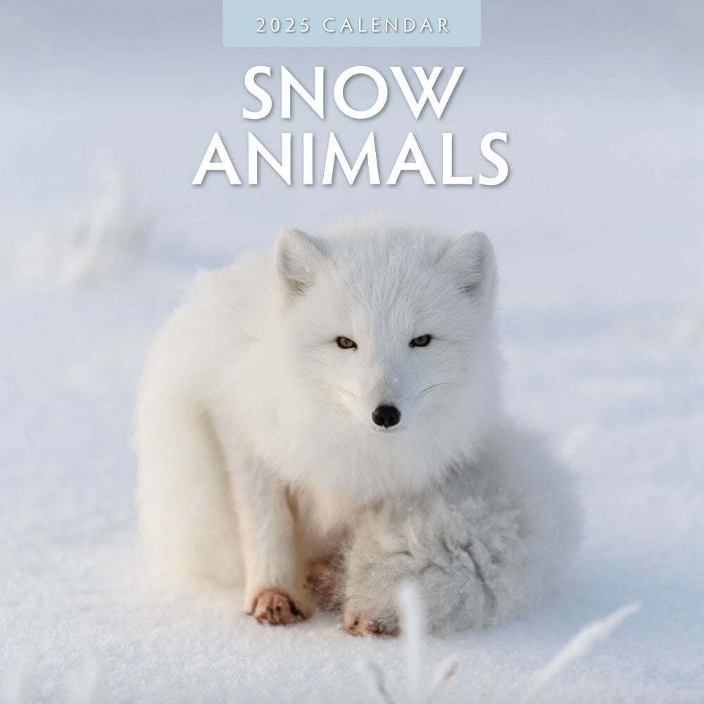 Snow Animals - 2025 Square Wall Calendar Animals 16 Months Premium Planner Gift V474-695264