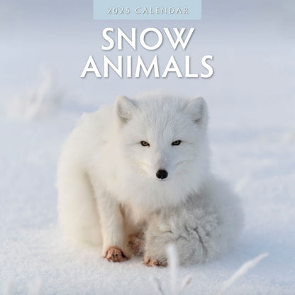 Snow Animals - 2025 Square Wall Calendar Animals 16 Months Premium Planner Gift V474-695264