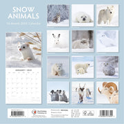 Snow Animals - 2025 Square Wall Calendar Animals 16 Months Premium Planner Gift V474-695264