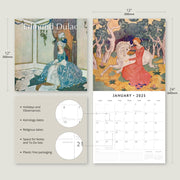 Edmund Dulac - 2025 Square Wall Calendar Fine Art 16 Months Premium Planner Gift V474-695271