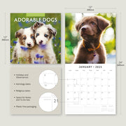 Adorable Dogs - 2025 Square Wall Calendar Animals 16 Months Premium Planner Gift V474-695282