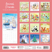 Animal Friends 2025 Square Wall Calendar Animals 16 Months Premium Planner Gift V474-695298