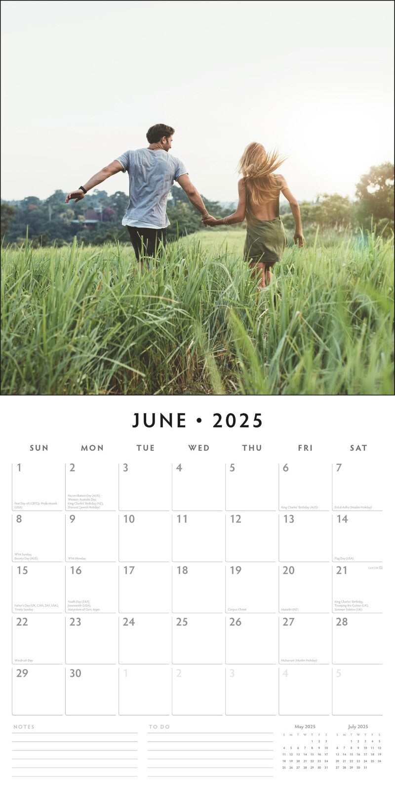 Inspiration 2025 Square Wall Calendar Mindfulness 16 Months Premium Planner Gift V474-695310