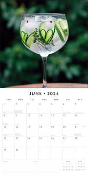 Gin O'Clock - 2025 Square Wall Calendar Food & Drink 16 Months Premium Planner V474-695325
