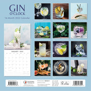 Gin O'Clock - 2025 Square Wall Calendar Food & Drink 16 Months Premium Planner V474-695325