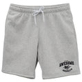 Men's Fleece Shorts Casual Sports Sweat Pants w Elastic Waist Drawstring Pockets, Light Grey, 4XL
