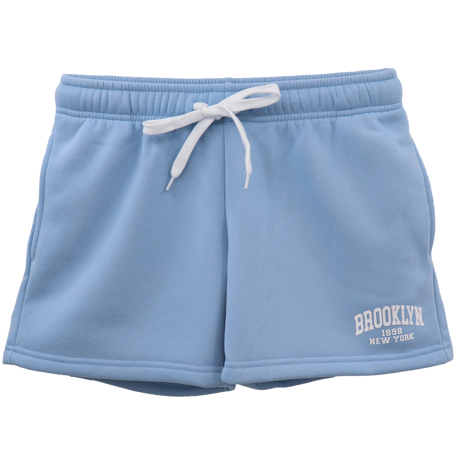 Women's Casual Fleece Shorts Sweat Athletic Track Pants w Elastic Wasit Pockets, Blue, L V474-700298