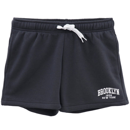 Women's Casual Fleece Shorts Sweat Athletic Track Pants w Elastic Wasit Pockets, Charcoal, M V474-700305