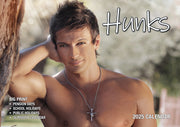 Hunks - 2025 Rectangle Wall Calendar 16 Months Planner Handsome Men Photos Gift V474-700412