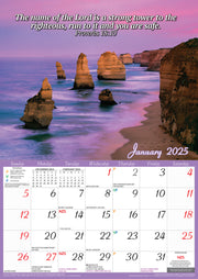 His Word - 2025 Rectangle Wall Calendar 13 Months Inspirational Bible Verses V474-700415