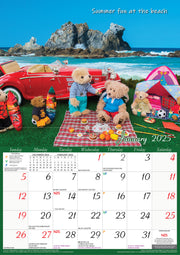 Life of Teddy - 2025 Rectangle Wall Calendar 13 Months Planner Adventures Gift V474-700419