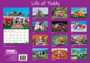 Life of Teddy - 2025 Rectangle Wall Calendar 13 Months Planner Adventures Gift V474-700419