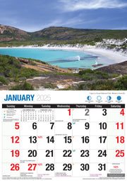 Beautiful Australia - 2025 Rectangle Wall Calendar 16 Months Scenic Landscapes V474-700426