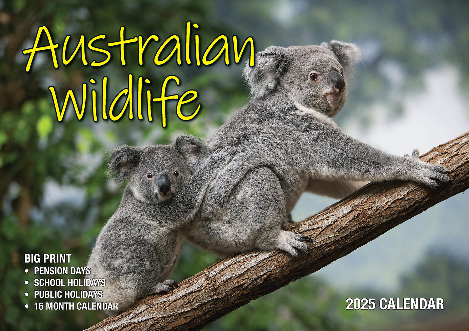 Australian Wildlife - 2025 Rectangle Wall Calendar 16 Months Animal Photography V474-700429